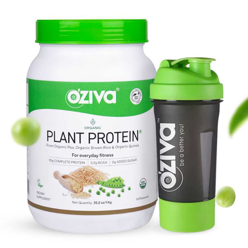 Oziva Organic Plant Protein For Everyday Fitness And Black Shaker Buy