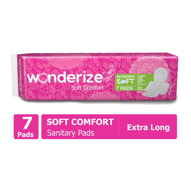 Buy Wonderize Soft Comfort (XL) 7 Cotton Sanitary Pads with Soft