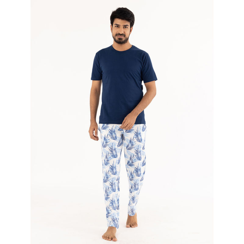 Nite Flite Tropical Vacation Mens Cotton Pyjama Set (Set of 2) (XL)
