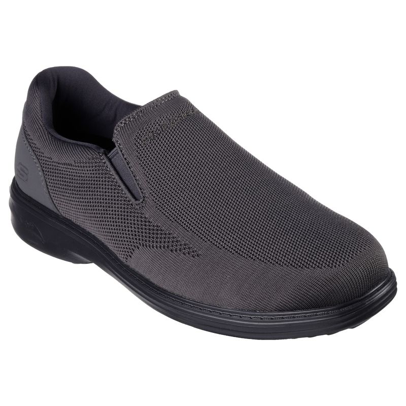 Buy SKECHERS ARCH FIT OGDEN GIL Charcoal Slip On Online