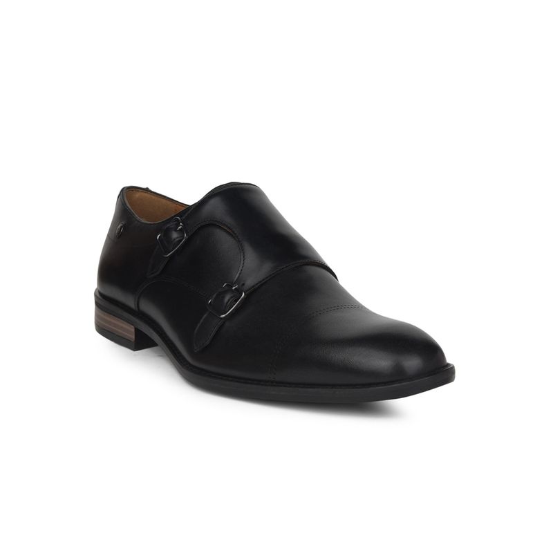 Hush Puppies Mens Black Monk Straps Shoes (UK 9)