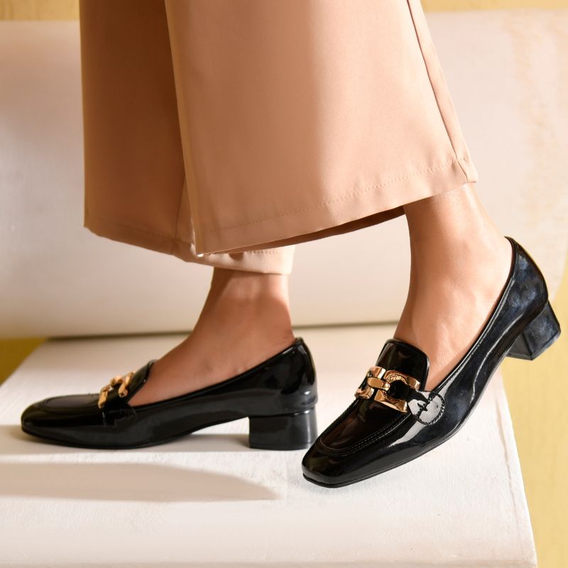 La Fiza THE NEW YORK - Patent Black Pump Heels (EURO 36)