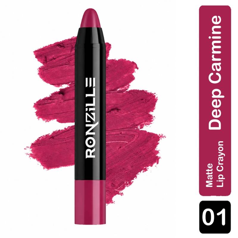 Ronzille Long Stay Matte Lip Crayon - Deep Carmine