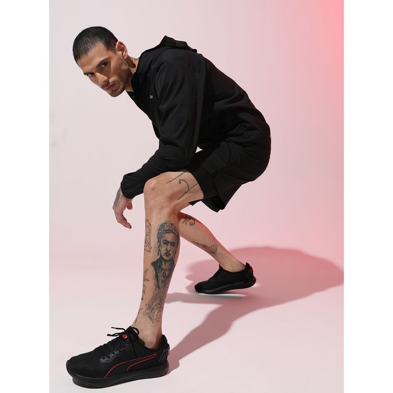 Puma Softride Cruise Unisex Black Running Shoes (UK 6)