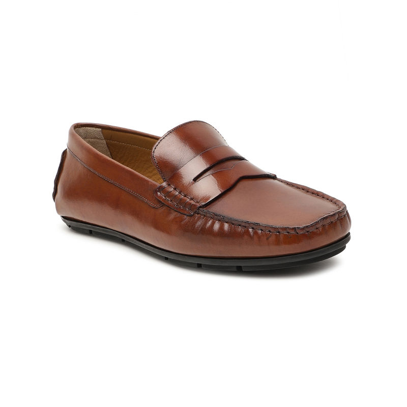 Rare Rabbit Brix1 Tan Moccasin Shoe Formal Shoes Loafers (UK 7)