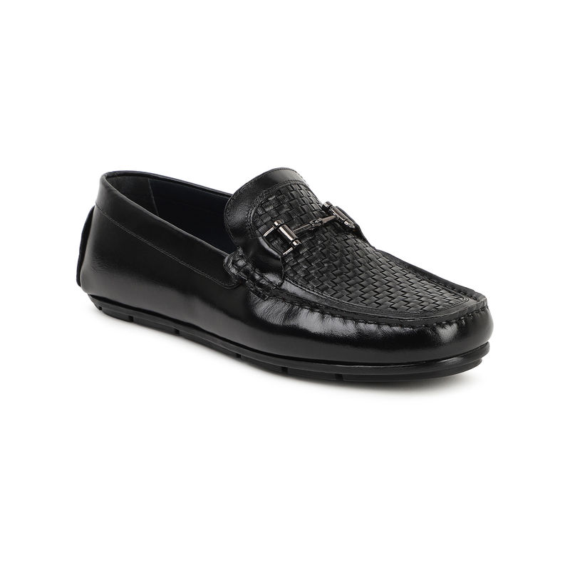 Rare Rabbit Fife1 Black Moccasin Shoe Formal Shoes Loafers (UK 7)