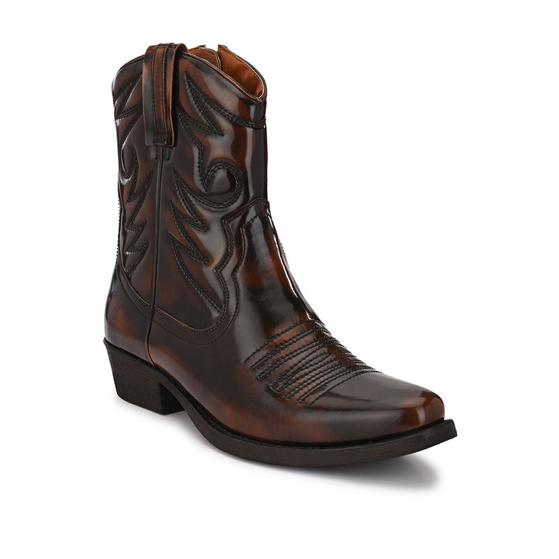 Delize Stripes Brown Chelsea Boots (UK 6)