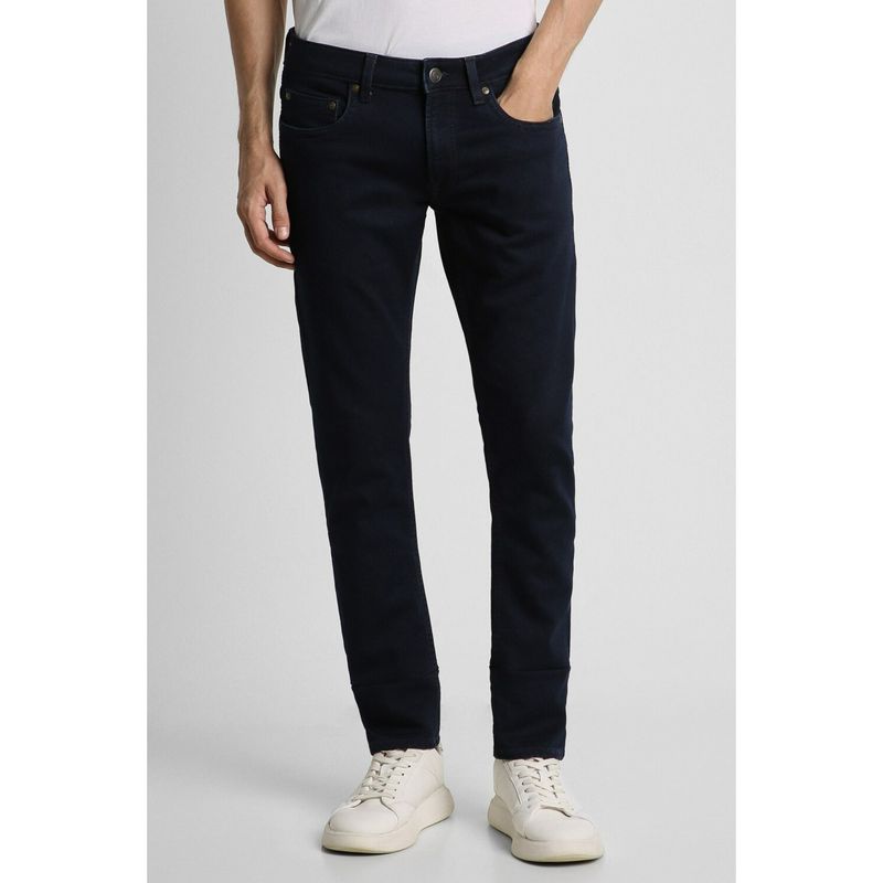 Peter England Men Navy Dark Wash Low Skinny Fit Jeans (30)