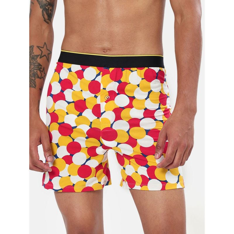 Bummer Multi-Color Printed Modal Connect4 Boxer for Men (S)