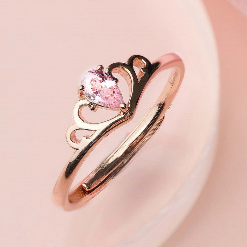Rose gold princess ring online