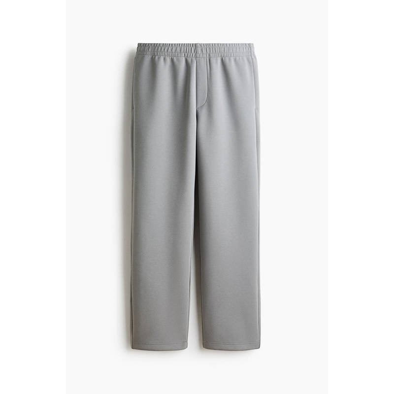 H&M Men Grey Relaxed Fit Interlock Sweatpants - Image 1