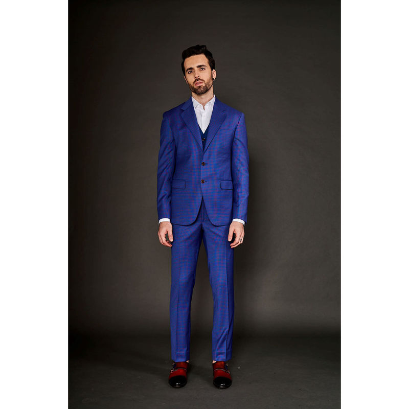 Arjun Kilachand Checks Suit (Set of 2) (S)