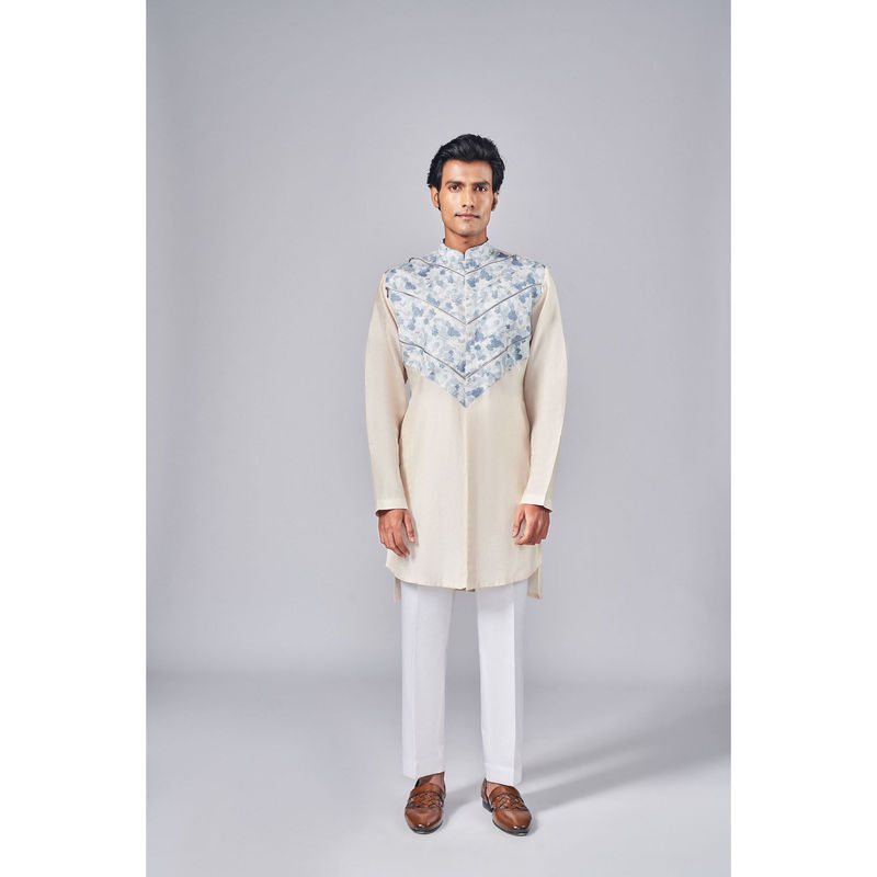 Arjun Kilachand Printed Pannel Kurta (Set of 2) (S)