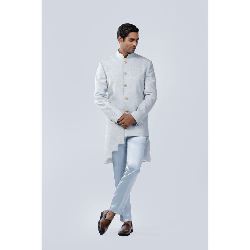 Arjun Kilachand Gold and Badla Embroidered Fusion Jacket (Set of 2) (S)