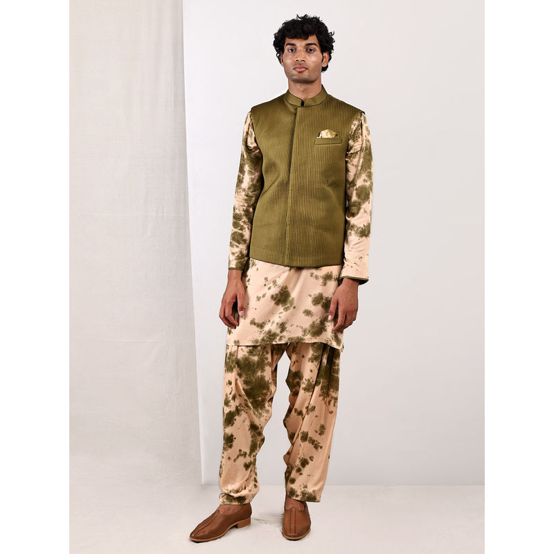 Bohame Bryn Tie Dye Jacket and Kurta (Set of 3) (XS)