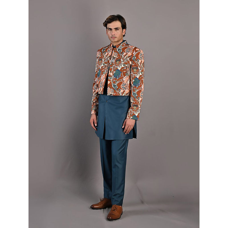 Bohame Watson Multi Jacket with Kurta (Set of 3) (XS)