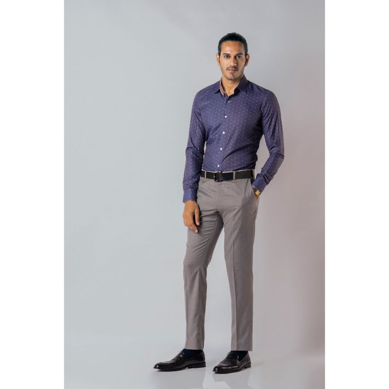 Bubber Blu Dunkirk Navy Calico Printed Shirt (S)