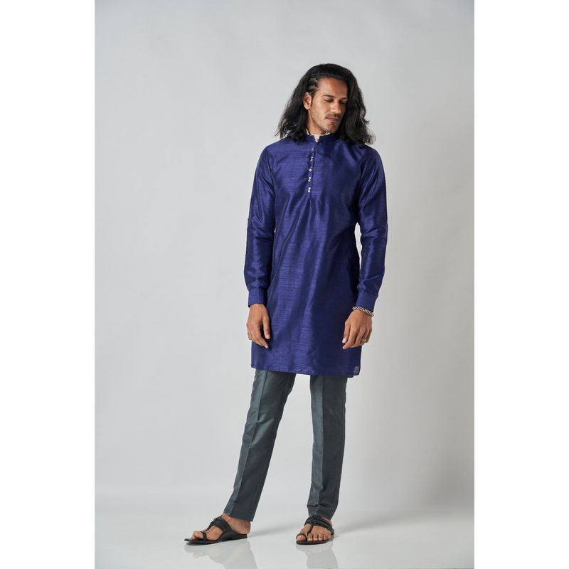 Bubber Blu Davey Indigo Helm Navy Blue Kurta (S)