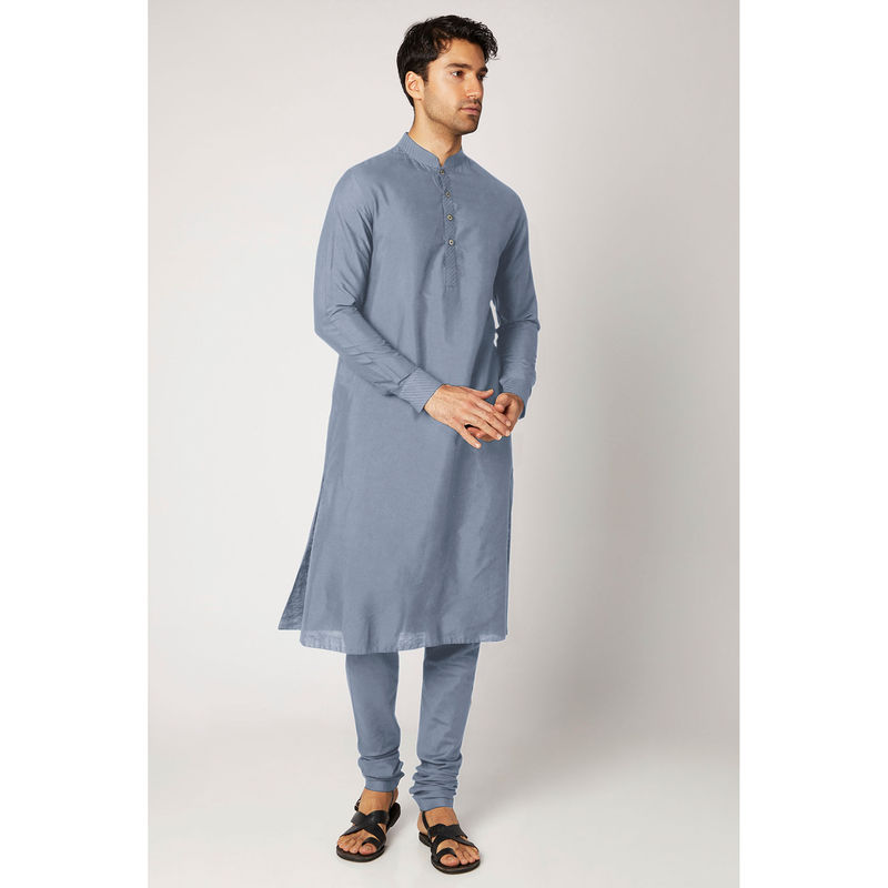 Bubber Couture Blue Arhan Kurta (Set of 2) (XS)