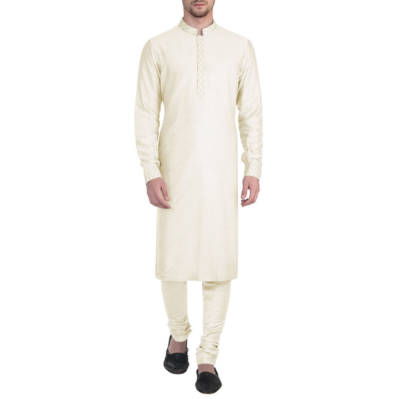 Bubber Couture Off White Amar Kurta (Set of 2) (XS)