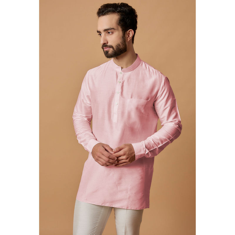 Bubber Couture Pink Aaday Shirt Kurta (XS)