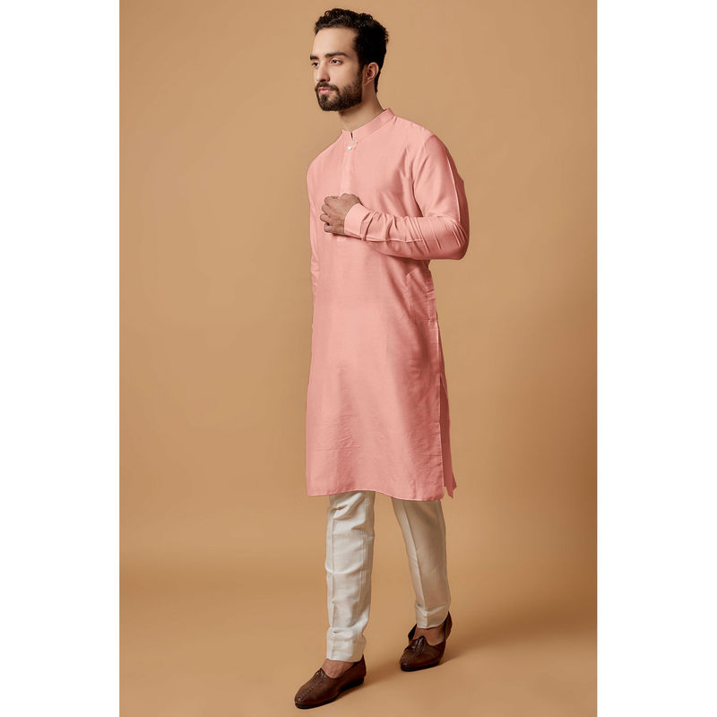 Bubber Couture Pink Kairav Shirt Kurta (Set of 2) (XS)