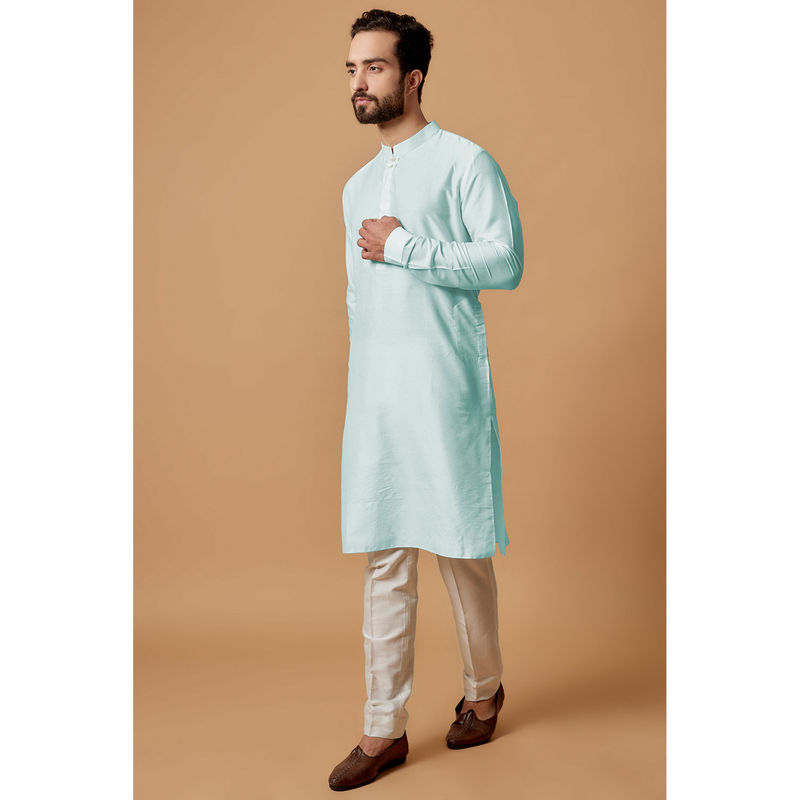 Bubber Couture Blue Rishi Shirt Kurta (Set of 2) (XS)