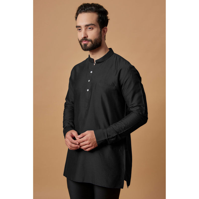 Bubber Couture Black Zaid Shirt Kurta (XS)