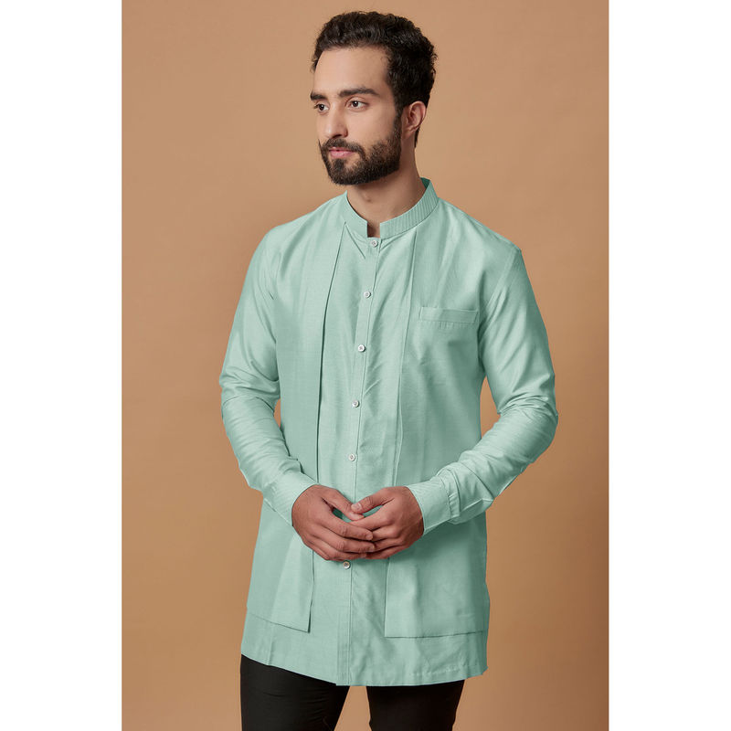 Bubber Couture Turquoise Zahan Shirt Kurta (XS)