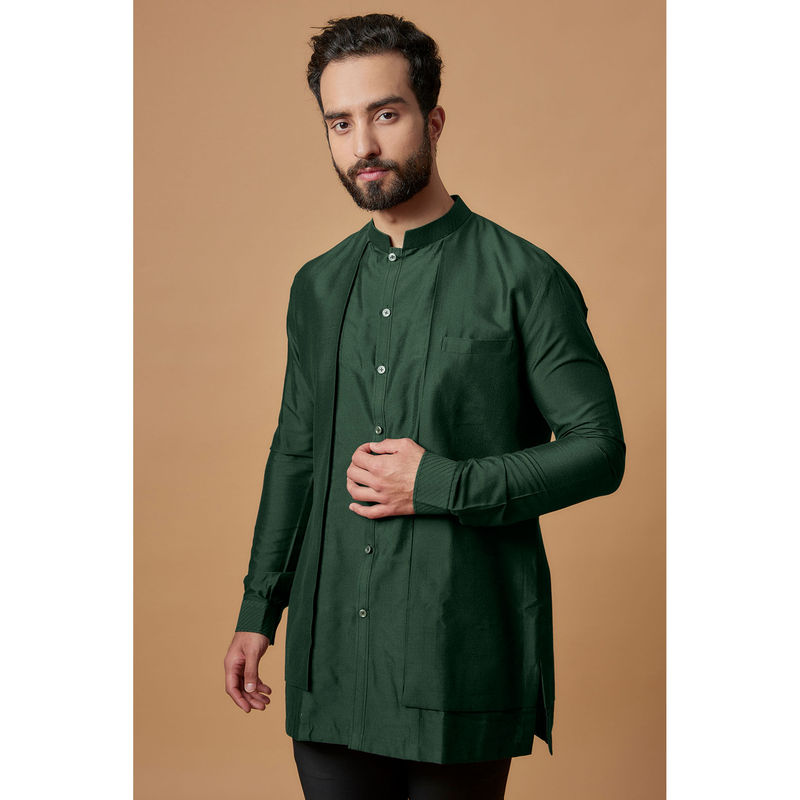 Bubber Couture Green Vedansh Shirt Kurta (XS)
