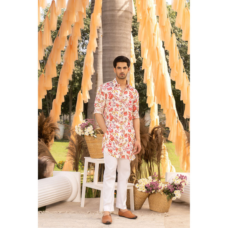 Chhavvi Aggarwal Off White Kurta (Set of 2) (XS)