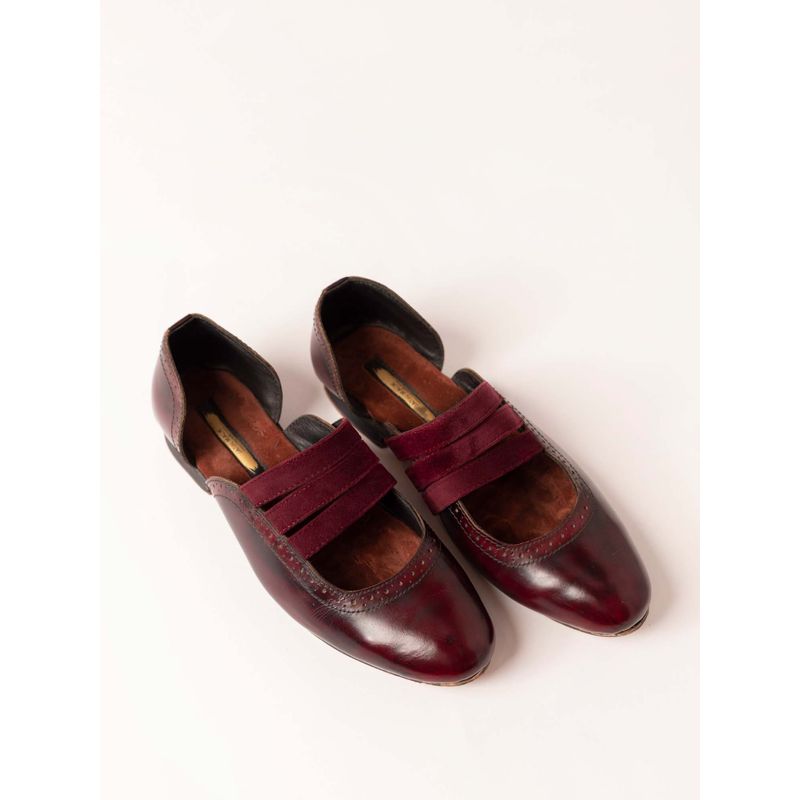 Jatin Malik Burgundy Peshawari Formal Shoes (EURO 39)