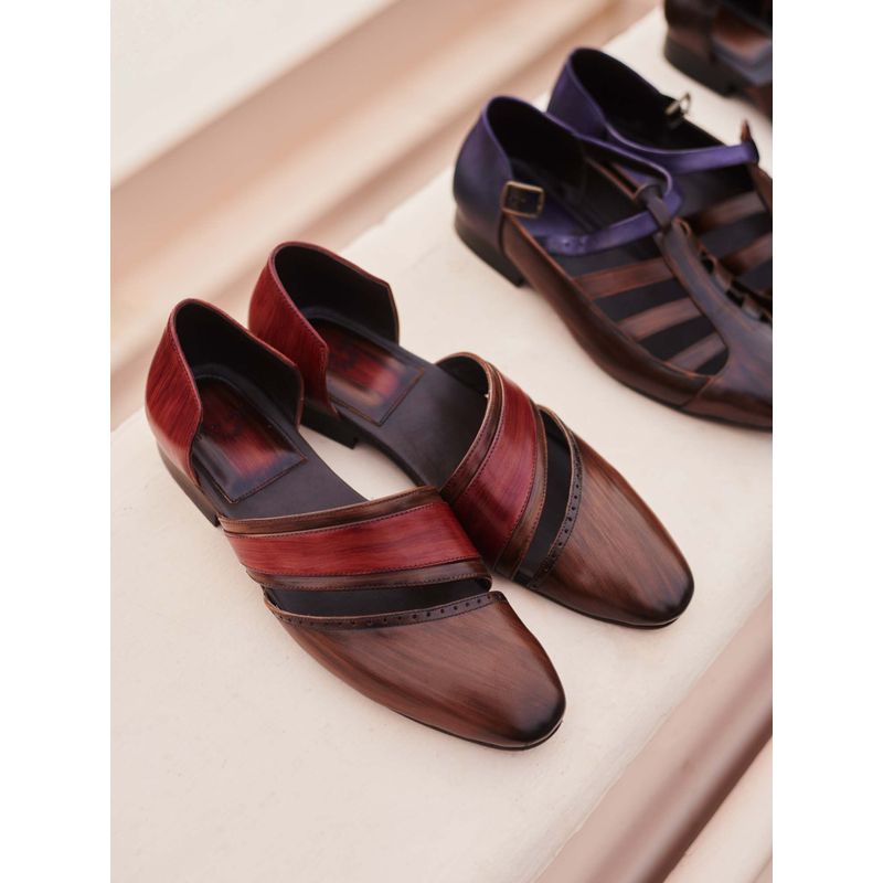 Jatin Malik Woad oak Wine Caligae Formal Shoes (EURO 39)