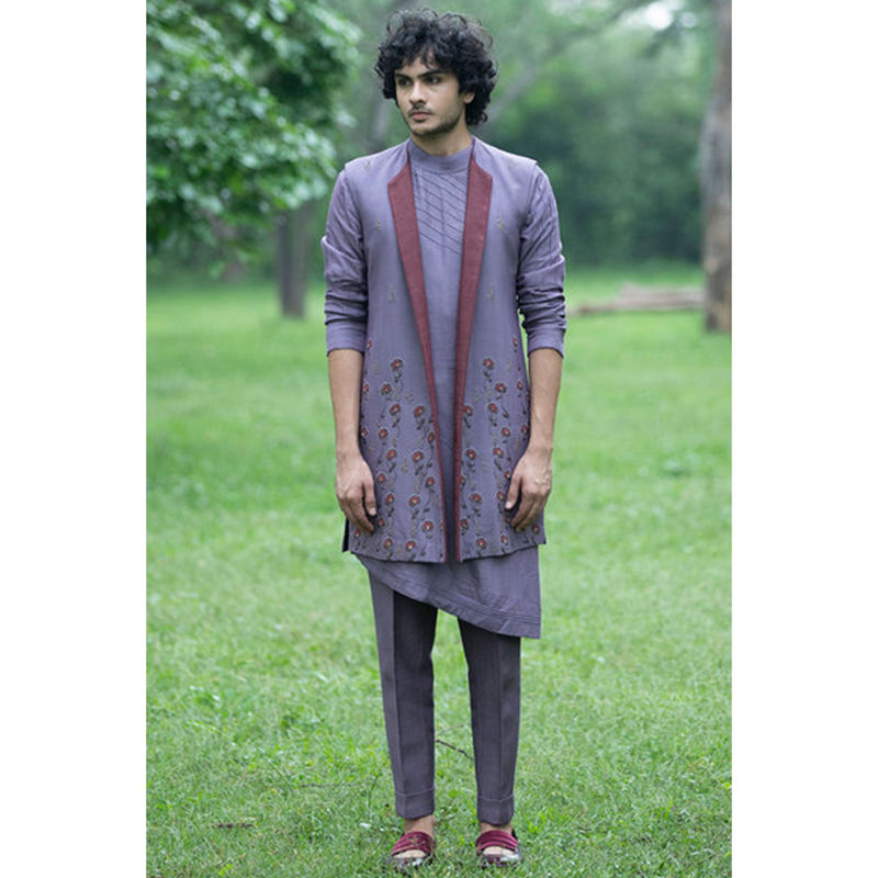 Jatin Malik English Purple Shrug (Set of 3) (XS)