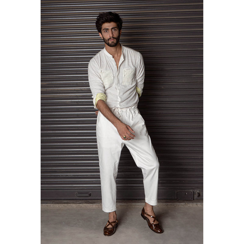 Jatin Malik The Chawk White Shirt (Set of 2)(XS)