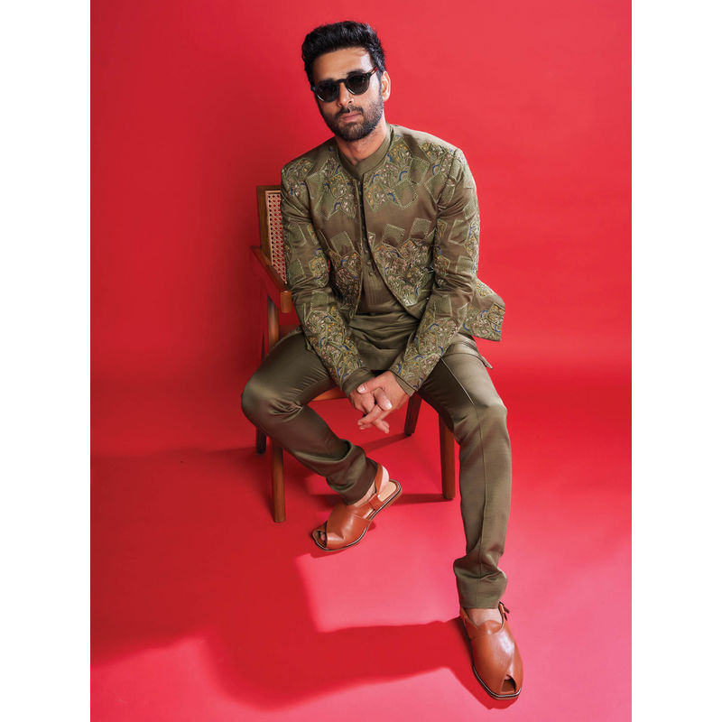 Jatin Malik The Olives Short Jacket (Set of 3) (XS)