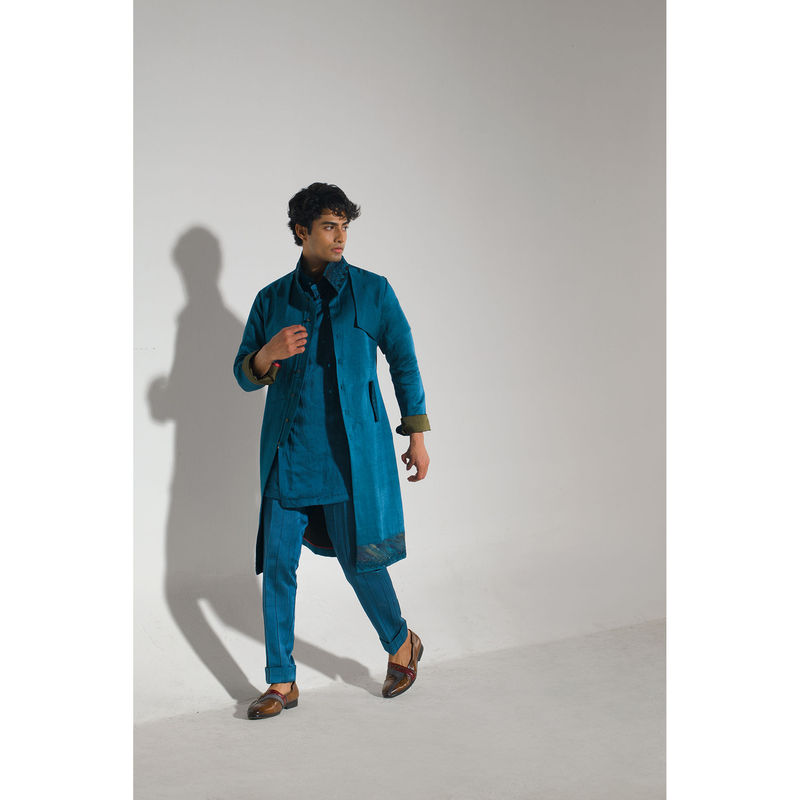 Jatin Malik Tilted Teal Shacket (S)