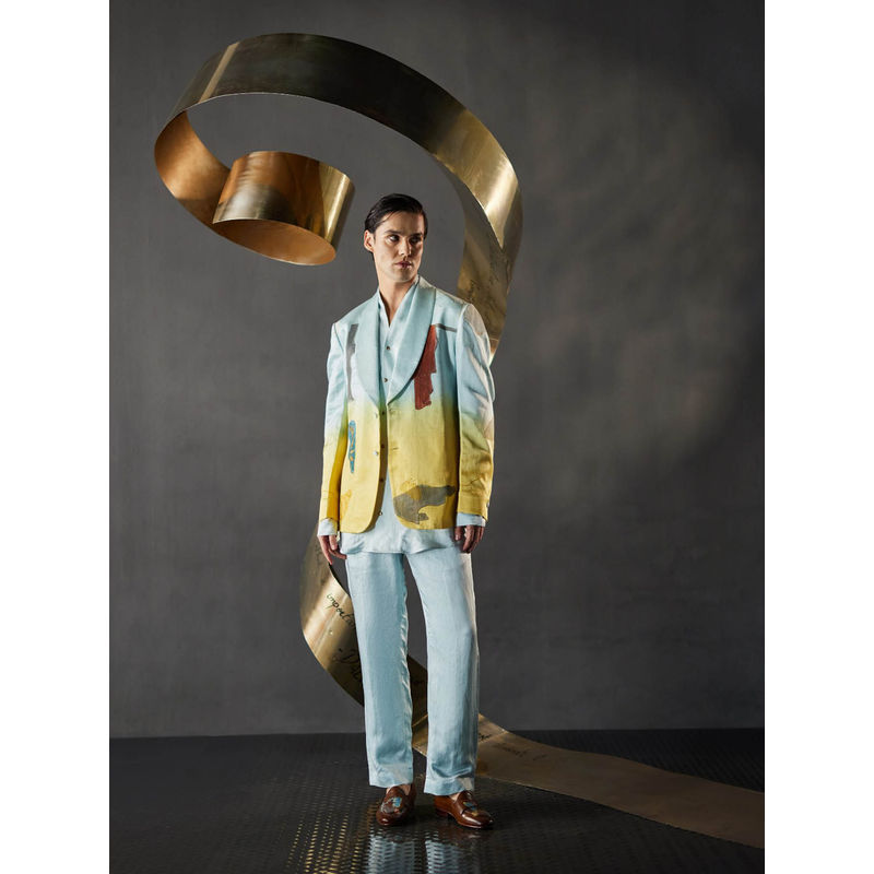 Jatin Malik The Melting Clocks Blazer with Shirt & Trouser (Set of 3) (XS)