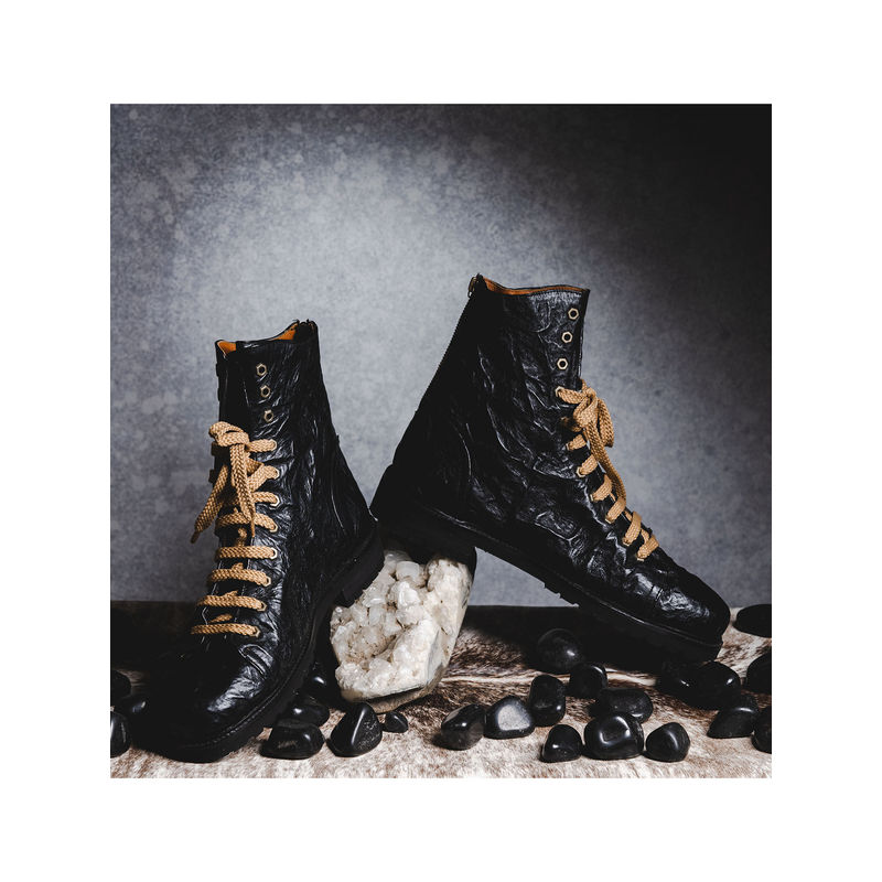 Kavith Sainaani Black Tall Crinkle Boots (Pack of 2) (UK 5)