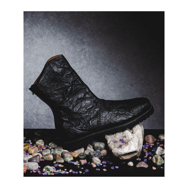 Kavith Sainaani Black Crinkle Boots (Pack of 2) (UK 5)