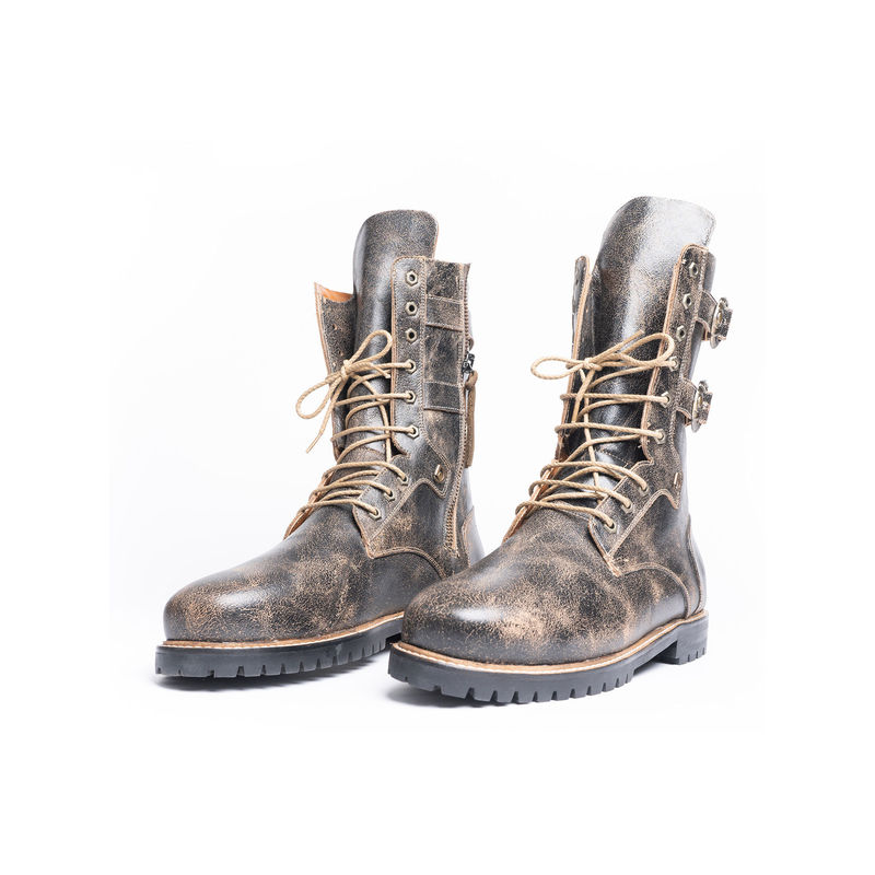 Kavith Sainaani Black Distressed Tall Boots (UK 5)