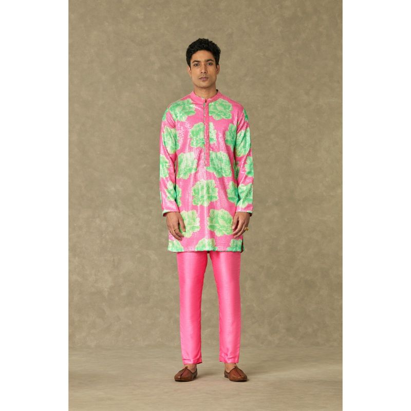 Masaba Pink Nurvi Sitara Floral Kurta (XL)