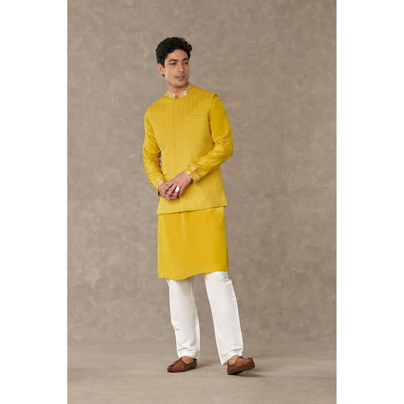 Masaba Corn Yellow Tissue Nehru Jacket (M)