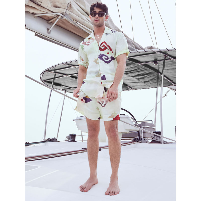 Nirmooha Patola Printed Shirt with Short sleeves and Shorts (Set of 2) (XS)