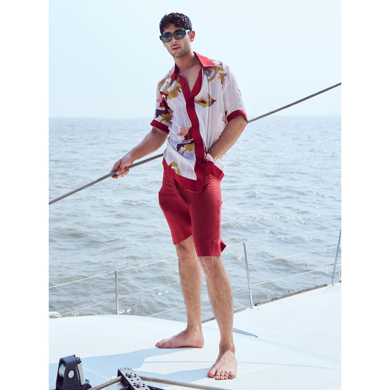 Nirmooha Patola Printed Shirt with short sleeves (XS)