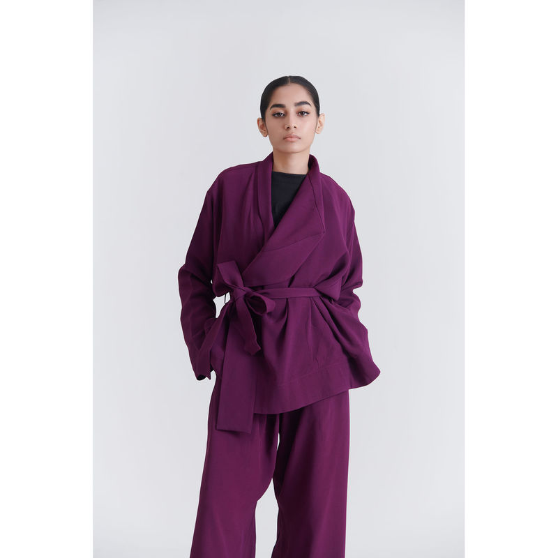 No Grey Area Purple Robe Jacket (XXS)