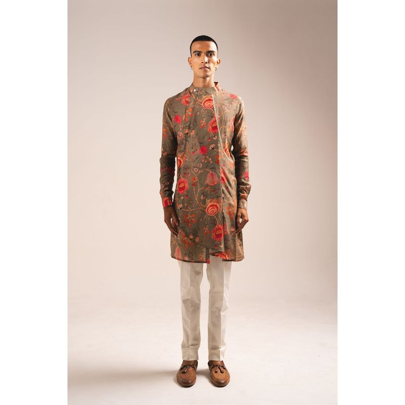 Project Bandi Khakhi Garden of Eden Pleated Kurta Pajama (Set 2) (36)