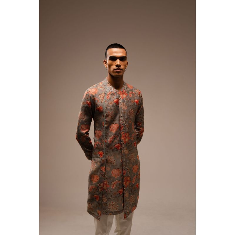 Project Bandi Grey Hamdard Long Kurta Pajama (Set of 2) (36)