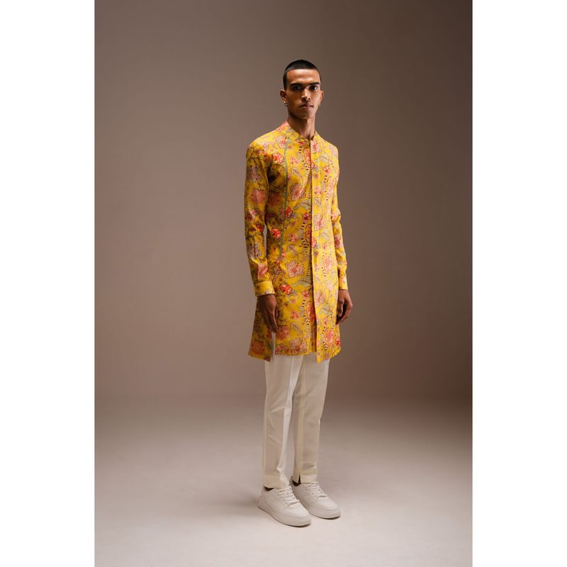 Project Bandi Yellow Hamdard Long Kurta Pajama (Set of 2) (36)