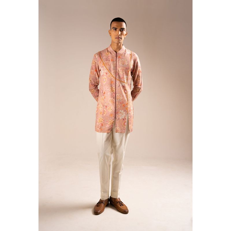 Project Bandi Rose Versailles Cotton Linen Zipper Kurta Pajama (Set of 2) (36)